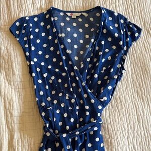 Boden Polka Dot Wrap Dress